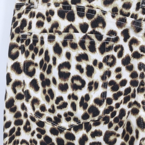 Frame Ali Ultra high rise skinny crop leopard print jeans cigarette new 27 - Picture 7 of 13